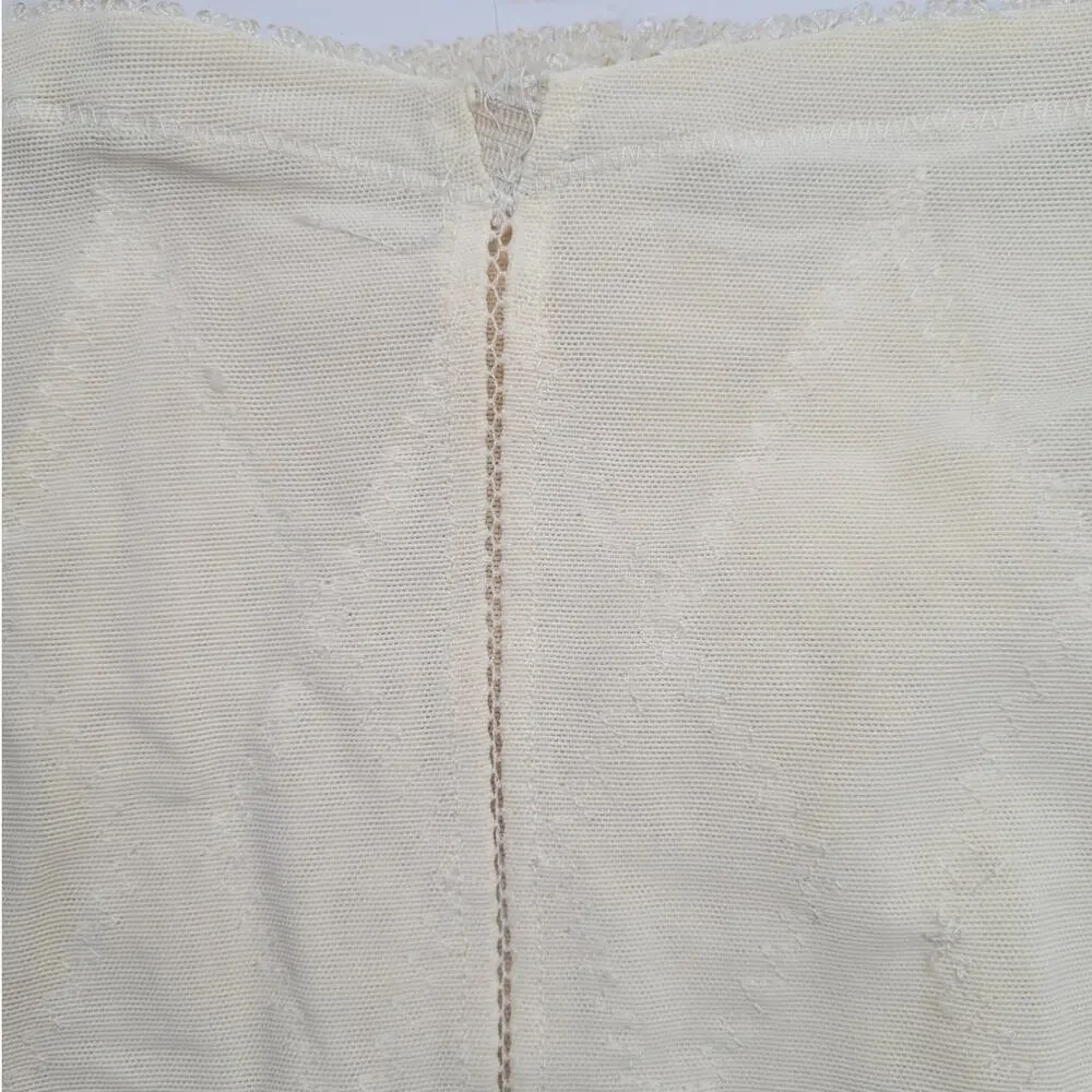 Lily Of France Ivory Garter Girdle Pin Up Glam Vintage Lingerie Treasure Glam‎